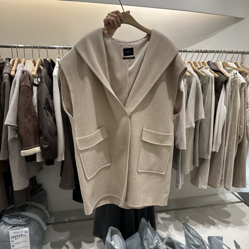 BLUEI-D韓國代購㊣女裝新品推薦熱賣時尚真品休閑25秋冬馬甲Blue i-d馬甲圖色2