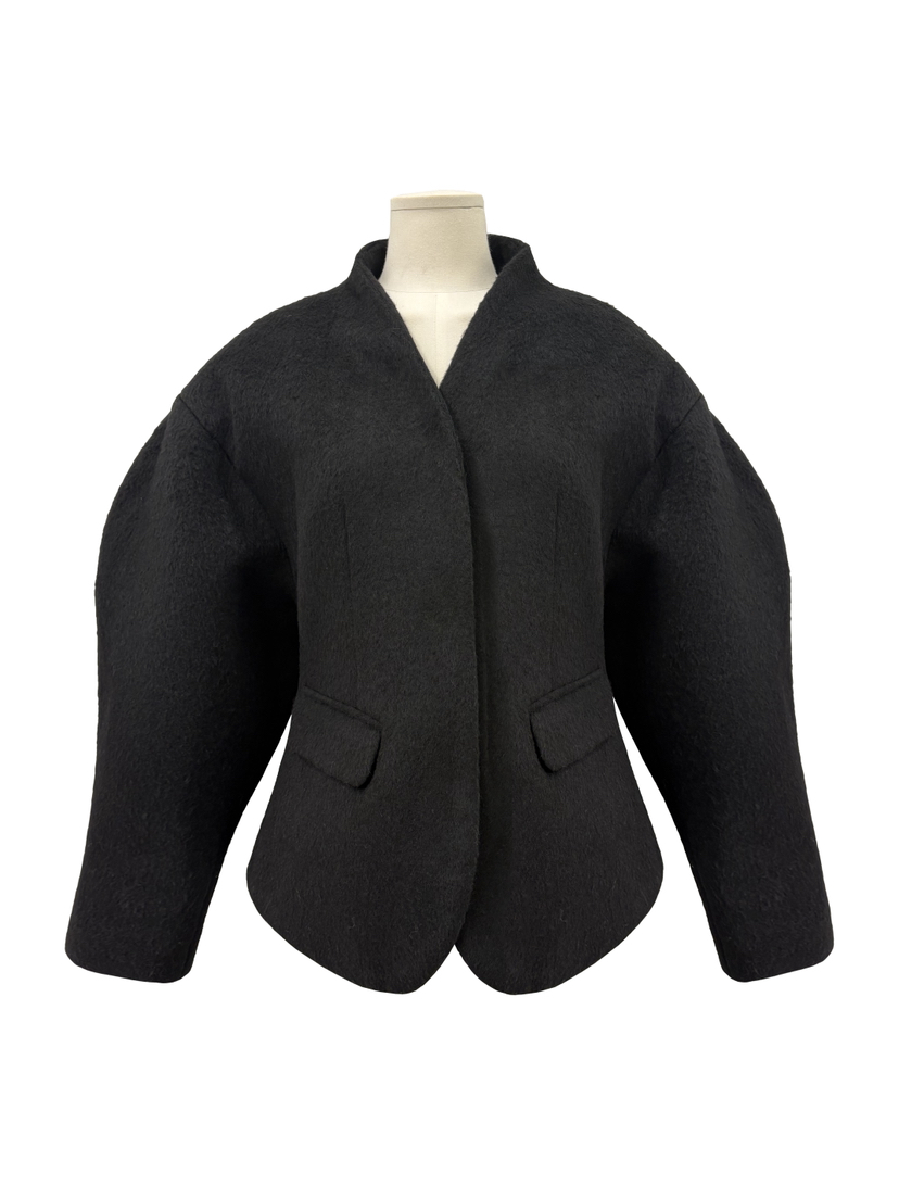 MURREN韓國直郵㊣女裝新款時尚真品職業人氣熱賣休閑25秋冬夾克MURREN夾克圖色2黑