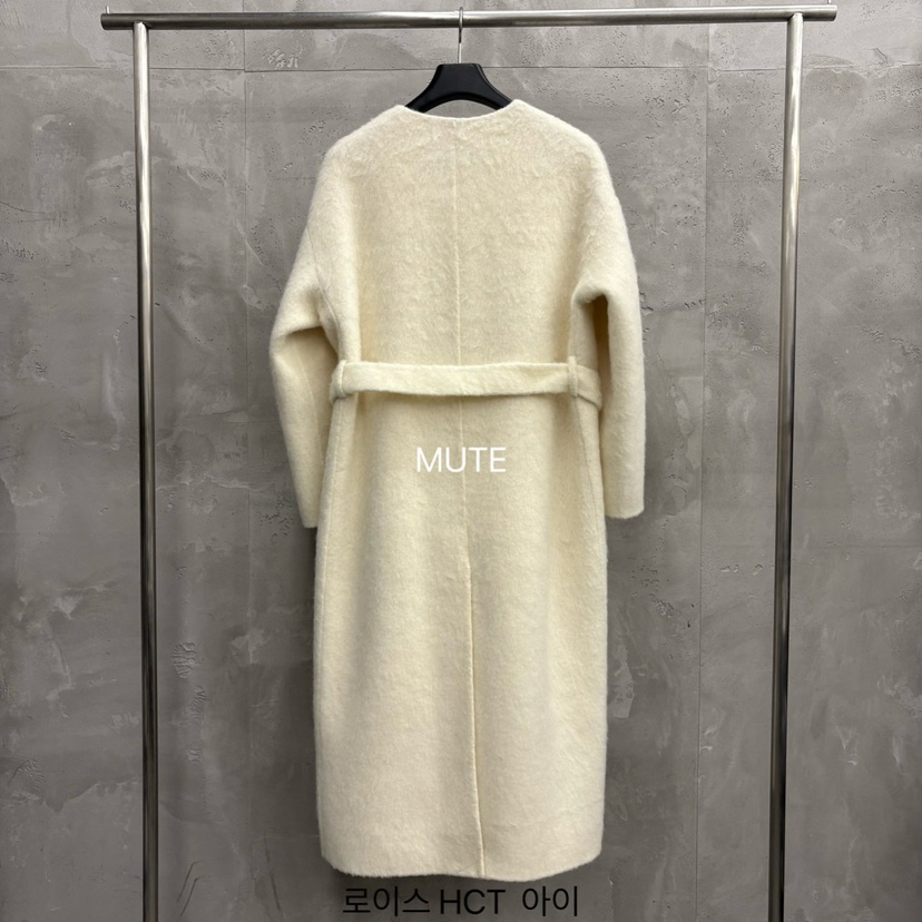 MUTE-P東大門㊣實拍女裝新品25秋冬推薦真品中長款大衣含腰帶MUTE中長款大衣
