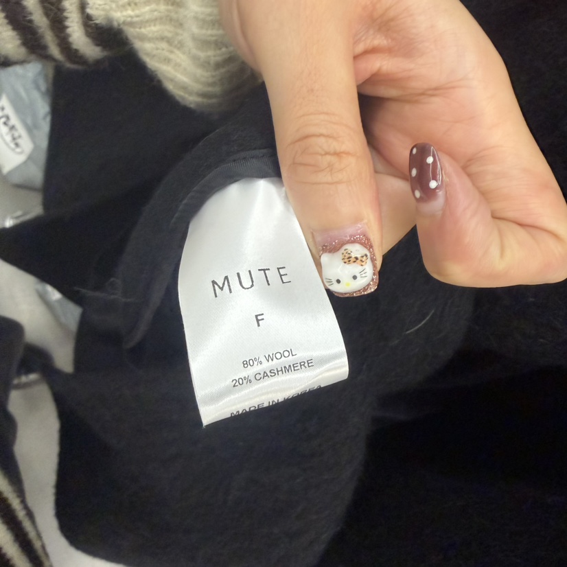 MUTE-P東大門㊣實拍女裝新品25秋冬推薦真品中長款大衣含腰帶MUTE中長款大衣