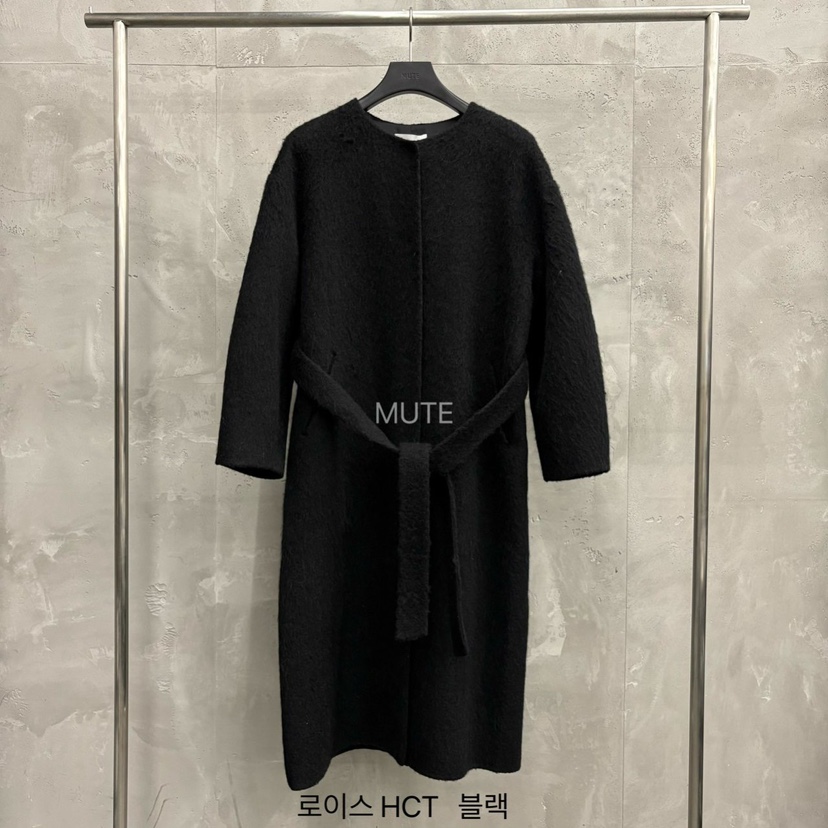 MUTE-P東大門㊣實拍女裝新品25秋冬推薦真品中長款大衣含腰帶MUTE中長款大衣圖色3