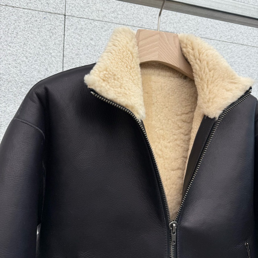 AT THE BAGEL東大門㊣代購女士新款25秋冬熱賣推薦皮衣加絨AT THE BAGEL皮衣