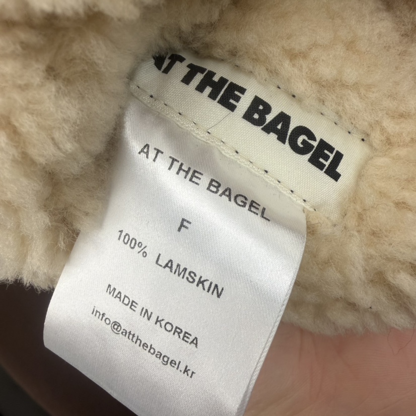 AT THE BAGEL東大門㊣代購女士新款25秋冬熱賣推薦皮衣加絨AT THE BAGEL皮衣