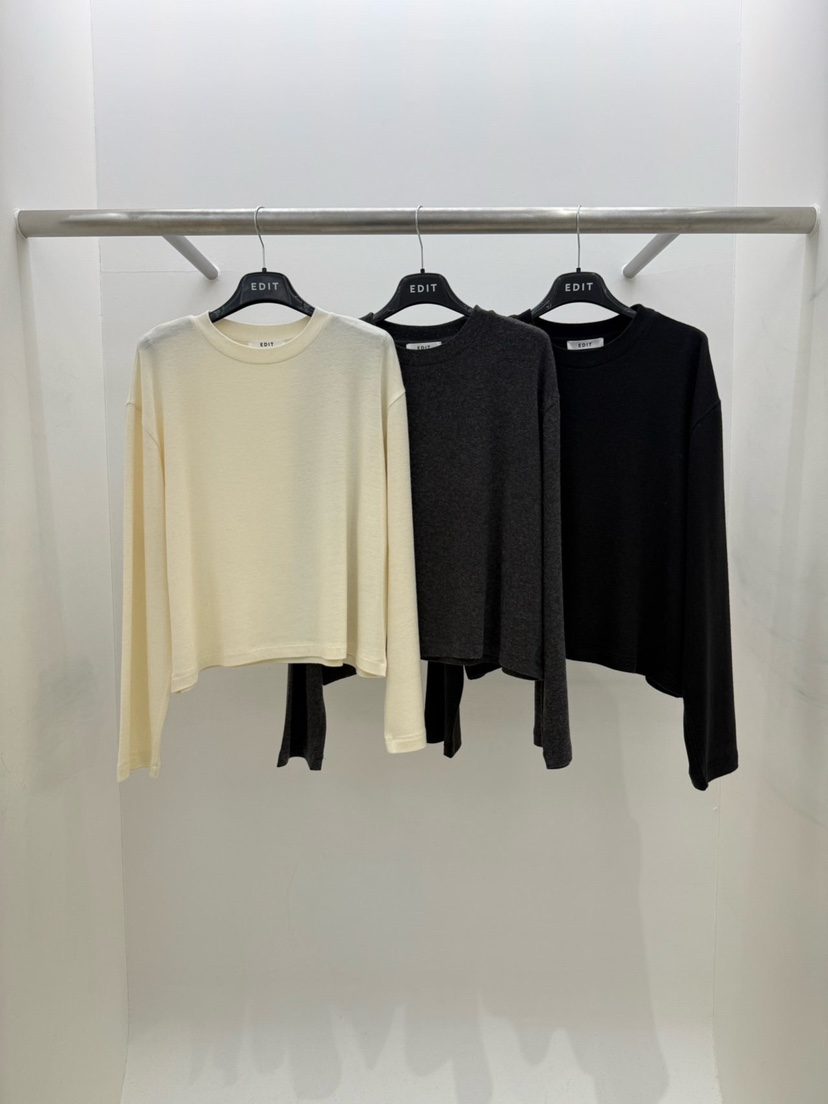 EDIT東大門㊣直郵女士新款熱賣職業真品時尚25秋冬人氣長袖T恤EDIT長袖T恤