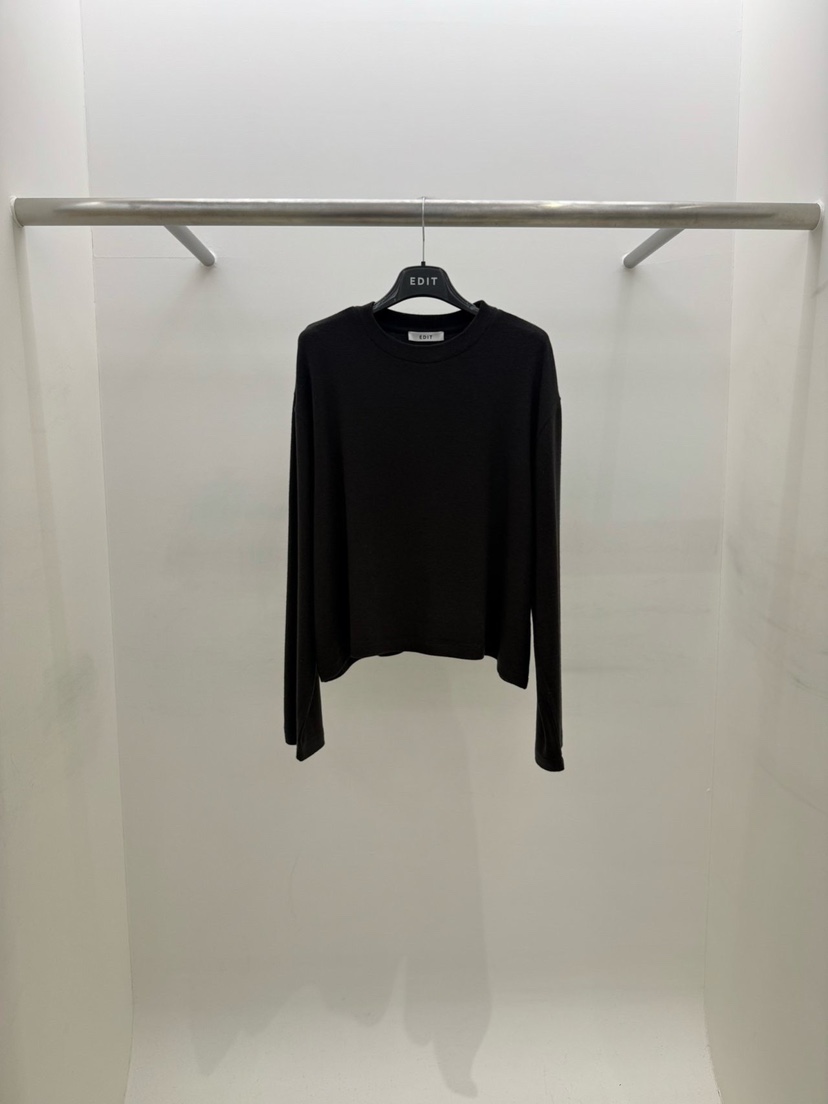 EDIT東大門㊣直郵女士新款熱賣職業真品時尚25秋冬人氣長袖T恤EDIT長袖T恤圖色2黑色