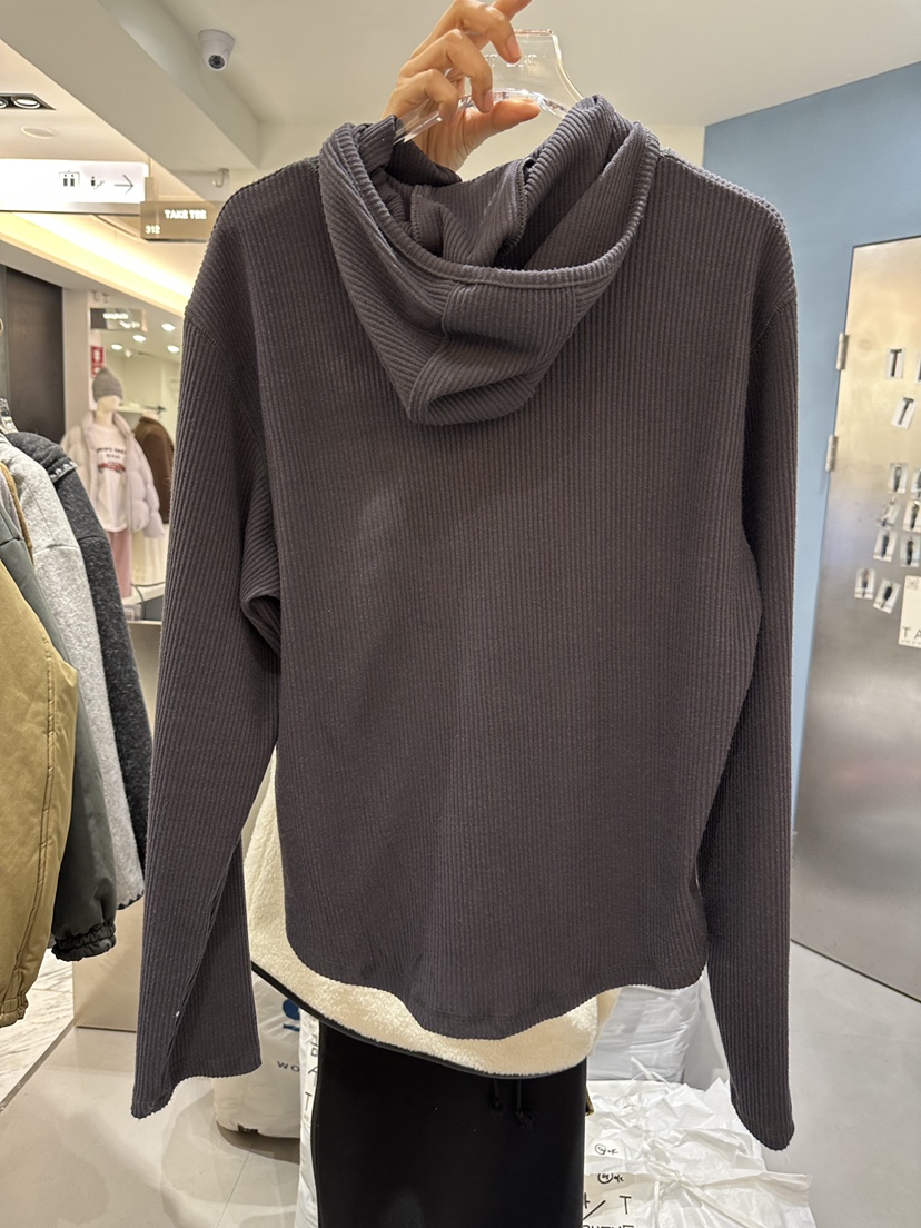 TAKE TEE韓國代購㊣女士新品人氣25秋冬長袖T恤連帽拉鏈衫TAKE TEE長袖T恤