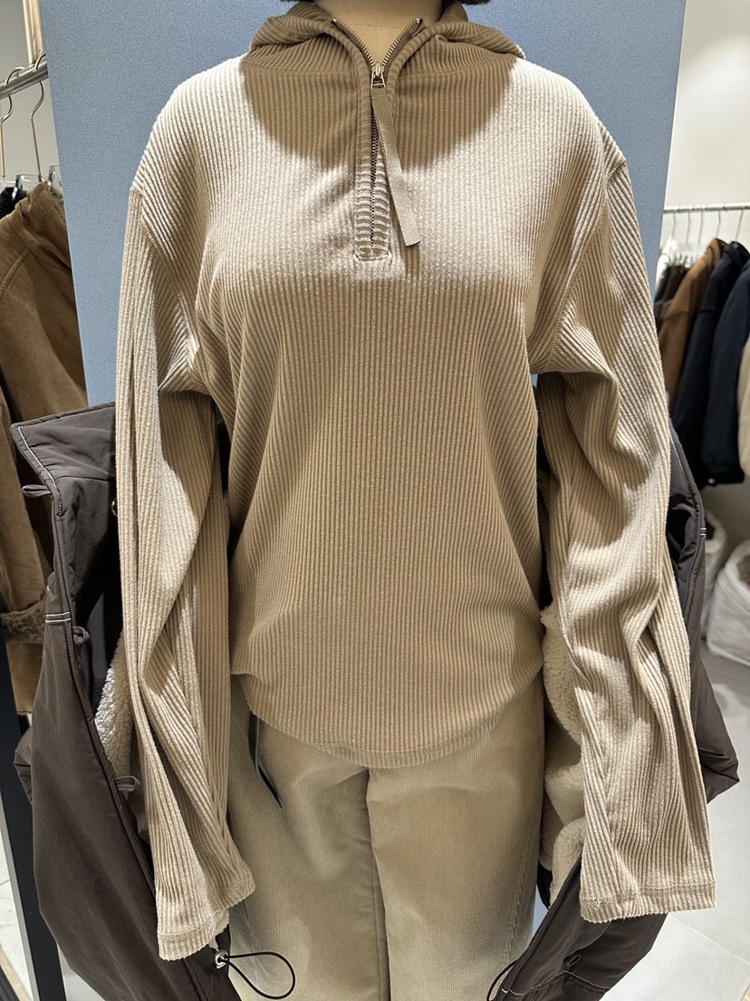 TAKE TEE韓國代購㊣女士新品人氣25秋冬長袖T恤連帽拉鏈衫TAKE TEE長袖T恤圖色3