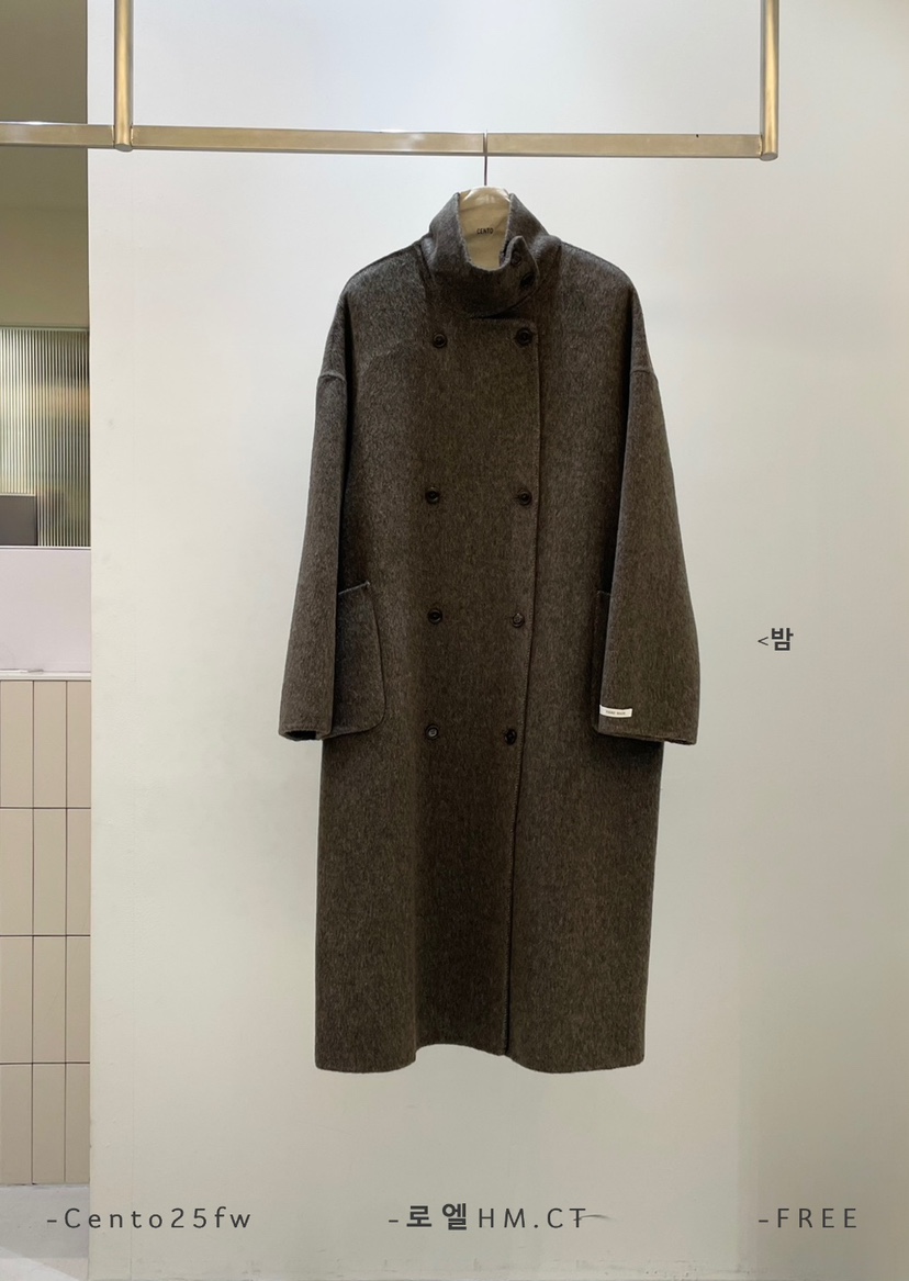 CENTO韓國直郵㊣女裝新品職業真品熱賣時尚中長款大衣含腰帶CENTO中長款大衣圖色2棕色