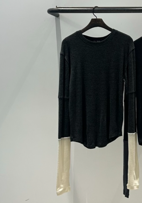 JANE BIRKIN東大門㊣實拍女裝新款真品推薦長袖T恤羊毛保暖JANE BIRKIN設計師品牌長袖T恤圖色1