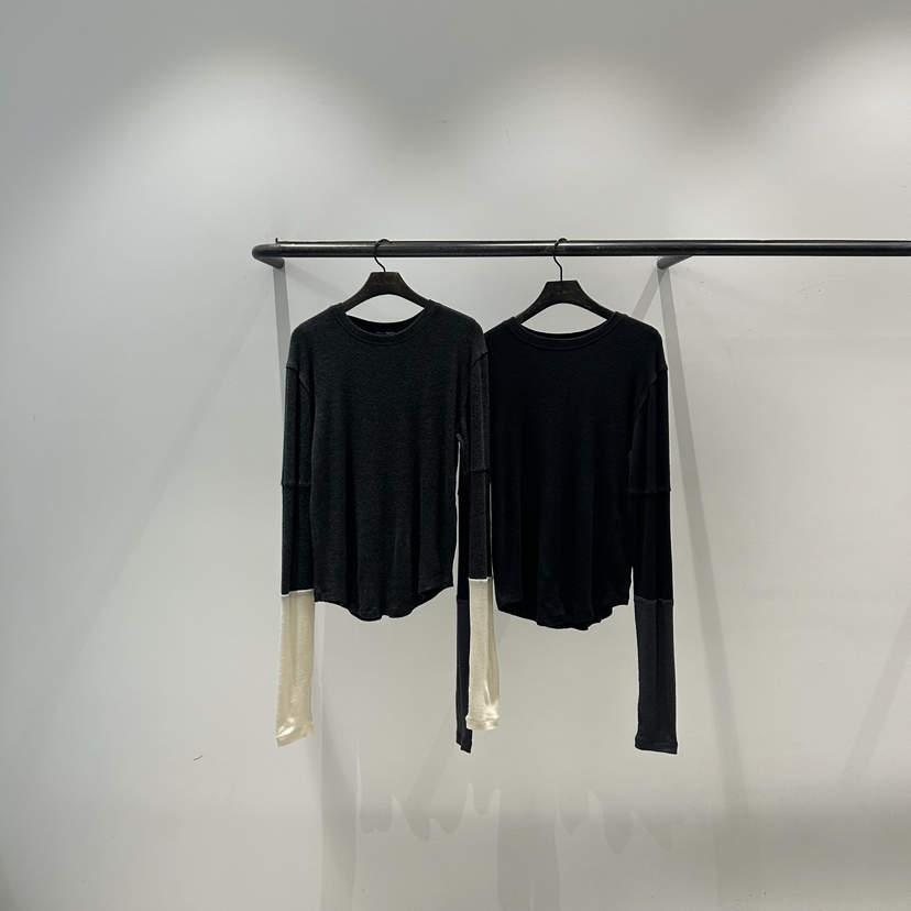 JANE BIRKIN東大門㊣實拍女裝新款真品推薦長袖T恤羊毛保暖JANE BIRKIN設計師品牌長袖T恤圖色2左二色