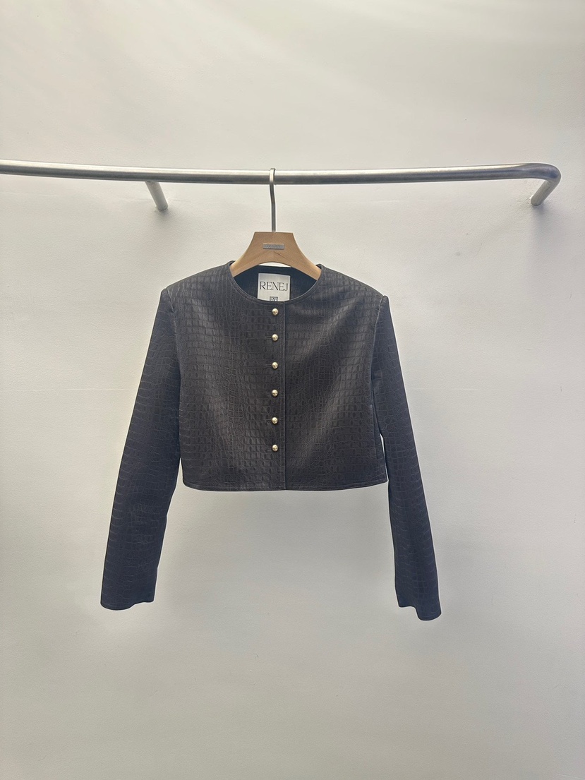 WIDA-P東大門㊣實拍女士新品時尚休閑真品職業25秋冬夾克皮革WIDA/RENEJ夾克圖色1棕色