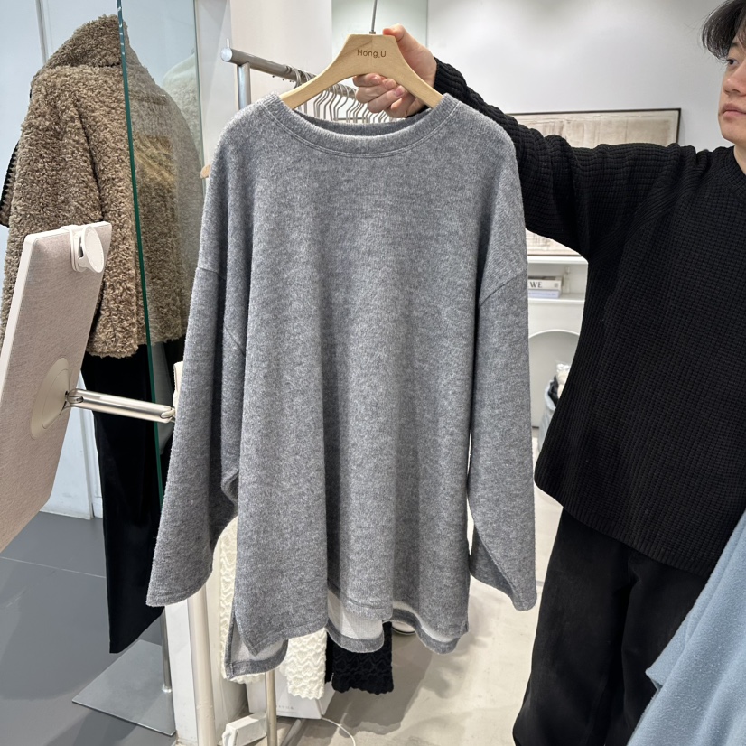 HONG.U東大門㊣實拍女士新品時尚推薦人氣熱賣真品長袖T恤HONG.U長袖T恤圖色4