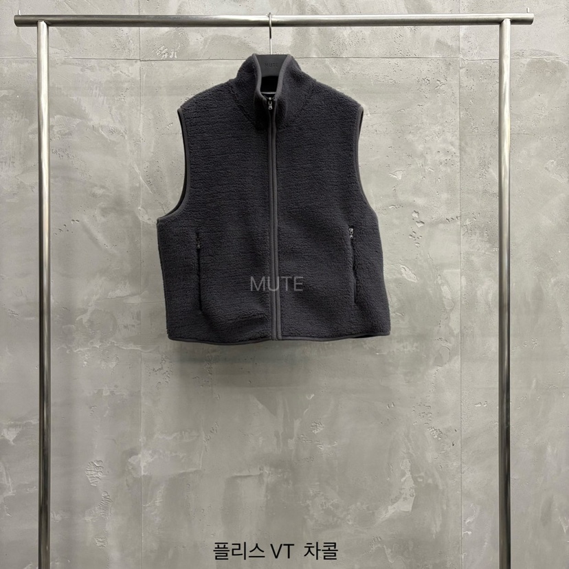 MUTE-P韓國直郵㊣女士新品推薦時尚休閑25秋冬職業馬甲羊毛MUTE馬甲圖色2墨色