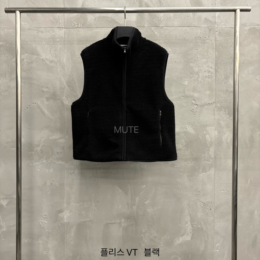 MUTE-P韓國直郵㊣女士新品推薦時尚休閑25秋冬職業馬甲羊毛MUTE馬甲圖色3黑色