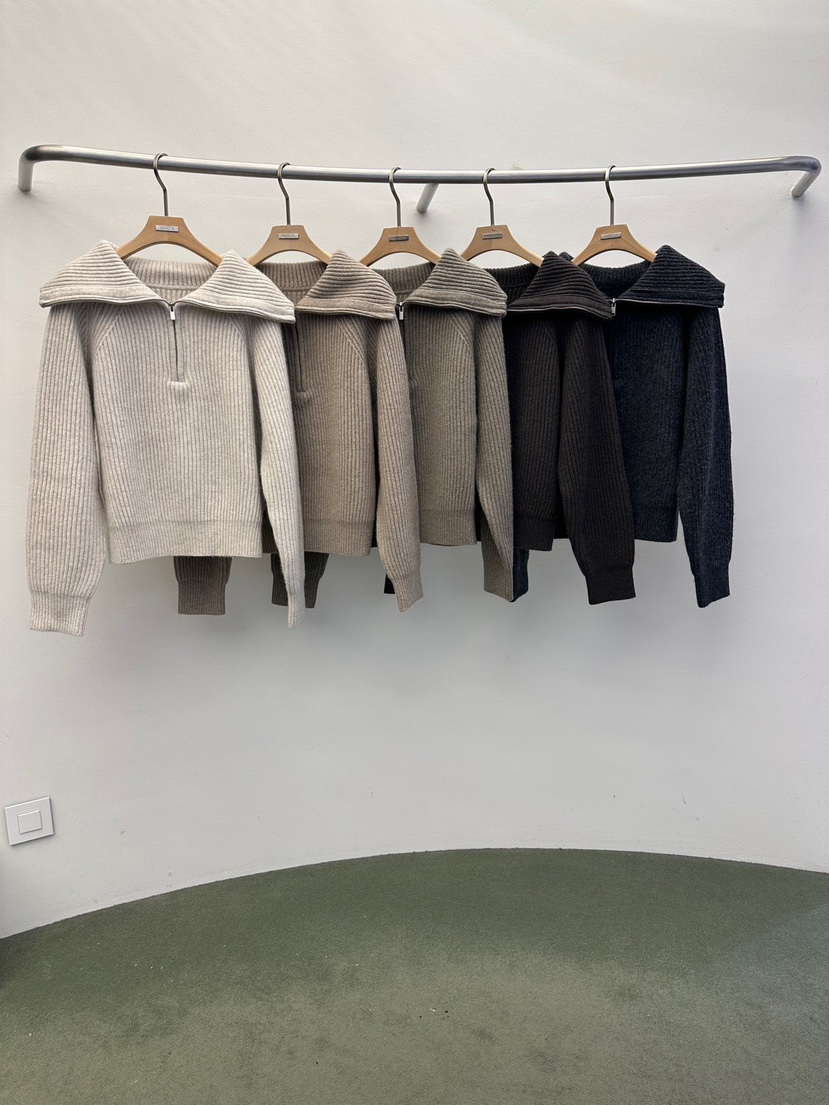 WIDA-P韓國直郵㊣女士新款時尚推薦職業25秋冬真品毛衣拉鏈WIDA/RENEJ毛衣