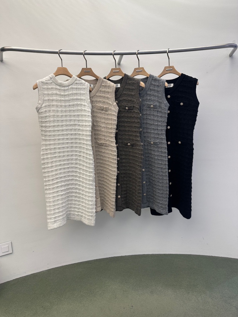 WIDA-P東大門㊣直郵女士新品推薦時尚25秋冬職業連衣裙粗花呢WIDA/RENEJ連衣裙