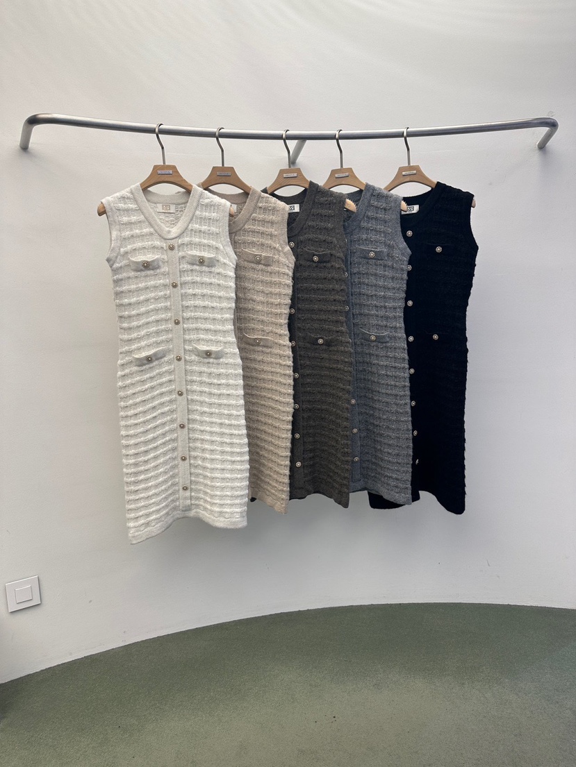 WIDA-P東大門㊣直郵女士新品推薦時尚25秋冬職業連衣裙粗花呢WIDA/RENEJ連衣裙