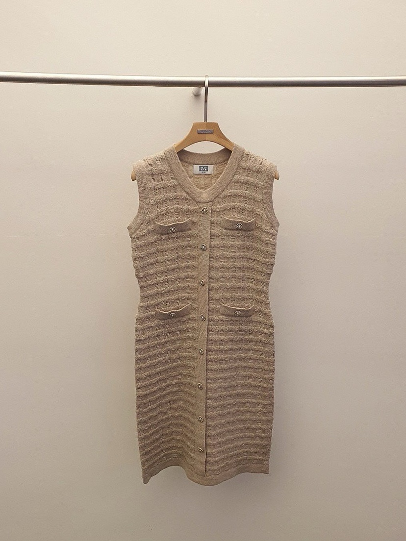 WIDA-P東大門㊣直郵女士新品推薦時尚25秋冬職業連衣裙粗花呢WIDA/RENEJ連衣裙圖色2米色