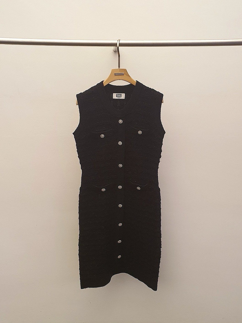 WIDA-P東大門㊣直郵女士新品推薦時尚25秋冬職業連衣裙粗花呢WIDA/RENEJ連衣裙圖色5黑色