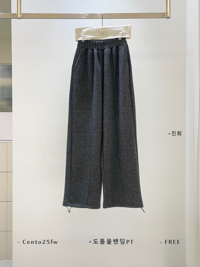 CENTO韓國代購㊣女裝新款25秋冬推薦職業熱賣真品休閑褲羊毛CENTO休閑褲圖色4實際價格49000