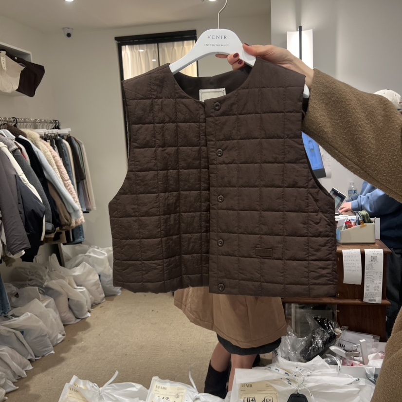 VENIR-a東大門㊣直郵女士新款職業時尚休閑真品人氣馬甲絎縫VENIR-a馬甲圖色3