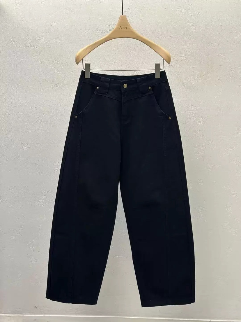 AUTUMN BEIGE-Q東大門㊣直郵女士新款職業牛仔褲水洗牛仔布A.b/AUTUMN BEIGE牛仔褲圖色1