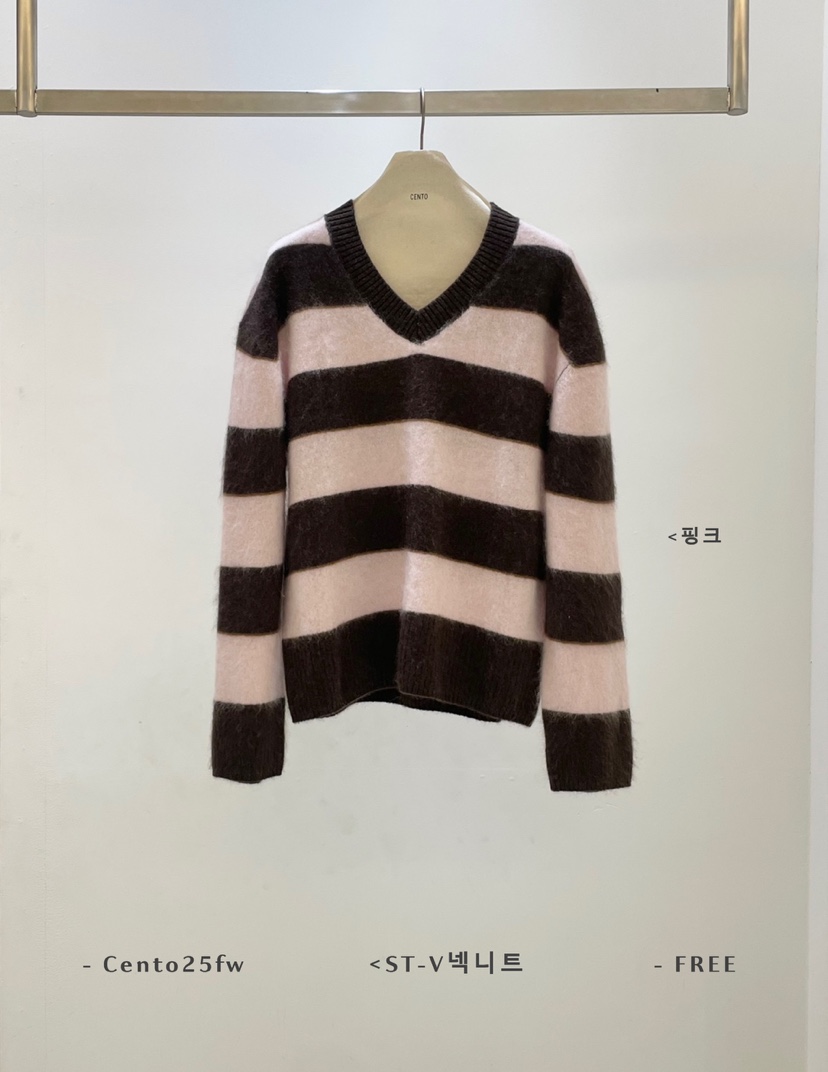 CENTO韓國直郵㊣女裝新品職業休閑推薦熱賣真品人氣針織衫V領CENTO針織衫圖色2