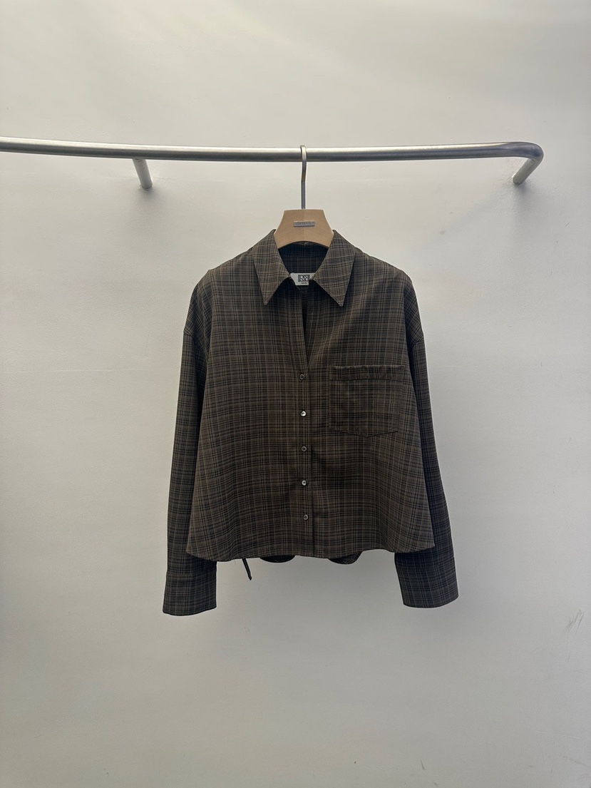 WIDA-P東大門㊣代購女士新品人氣休閑職業推薦25秋冬襯衫蕾絲衫WIDA/RENEJ襯衫/蕾絲衫圖色1墨綠