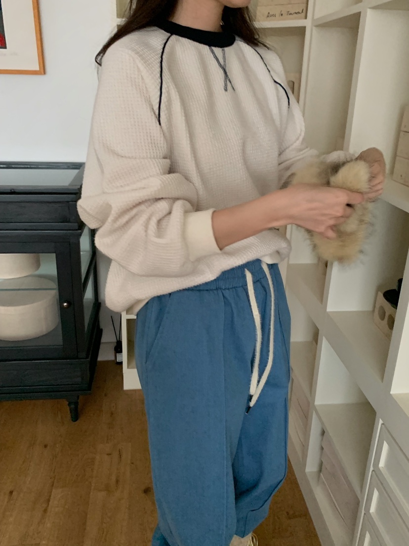 CAMEL-P韓國代購㊣女士新品推薦衛衣華夫格絨Came_l 家衛衣