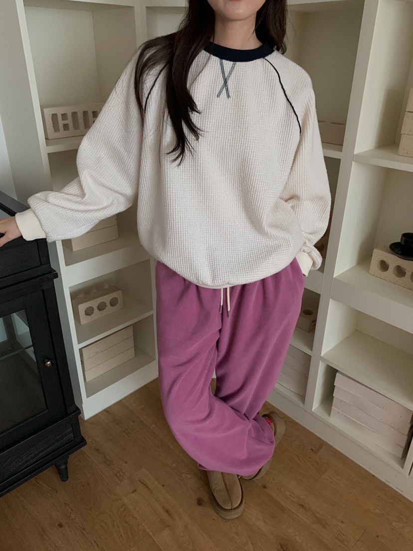 CAMEL-P韓國代購㊣女士新品推薦衛衣華夫格絨Came_l 家衛衣