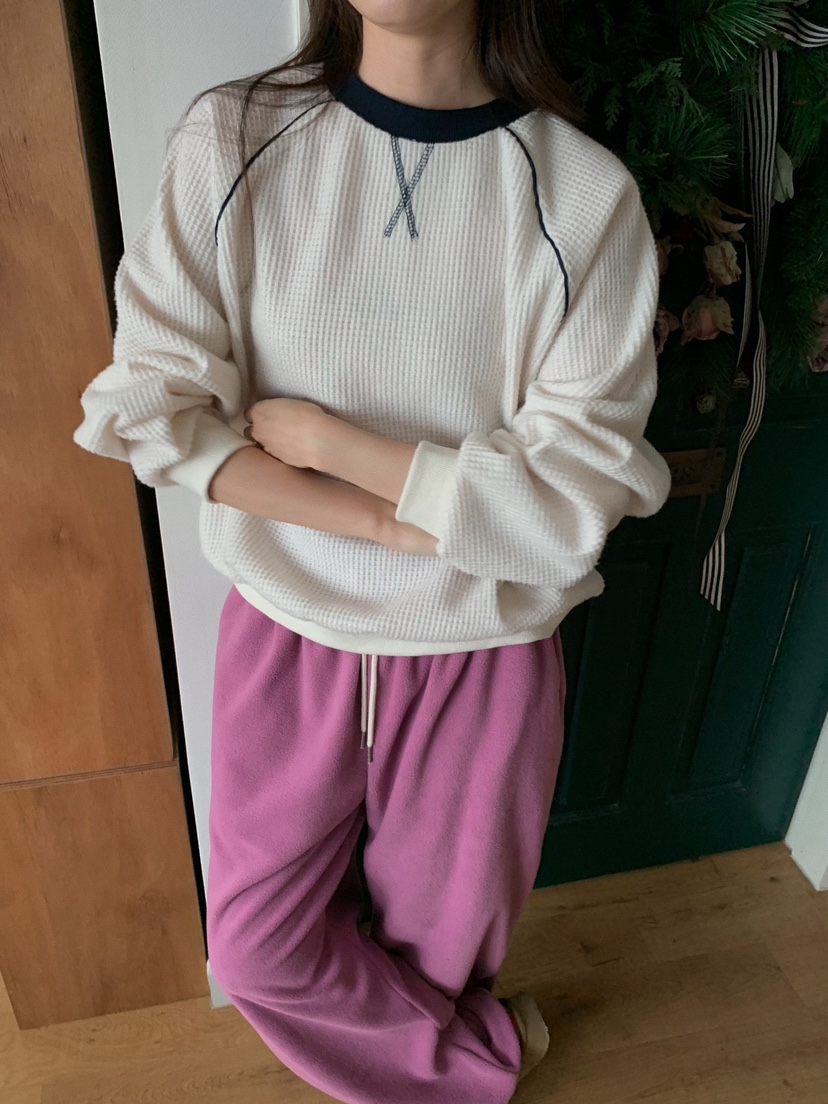 CAMEL-P韓國代購㊣女士新品推薦衛衣華夫格絨Came_l 家衛衣