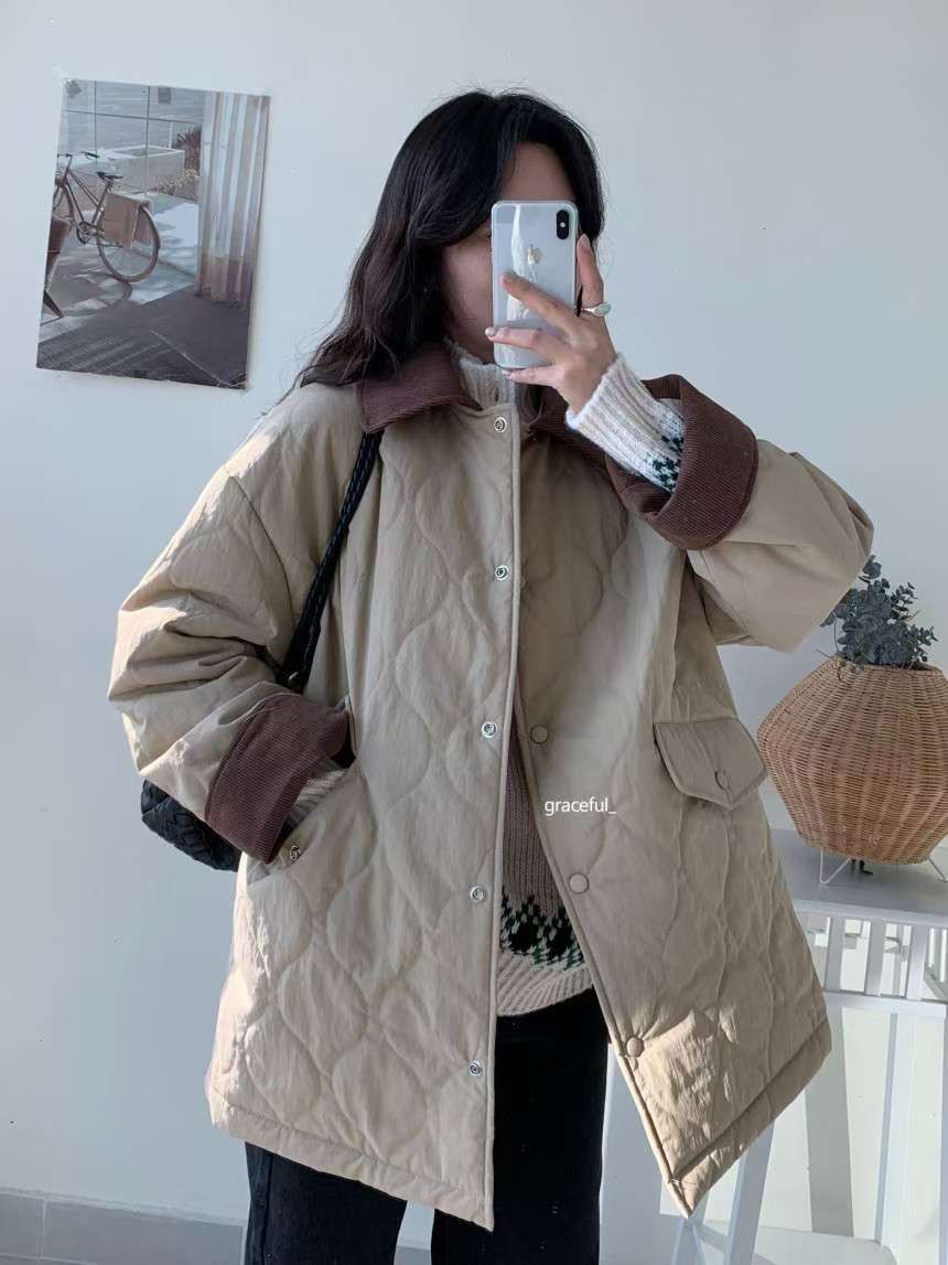 Eden-OT東大門㊣代購女裝新品職業人氣推薦真品時尚短款棉服Eden-OT短款棉服圖色1