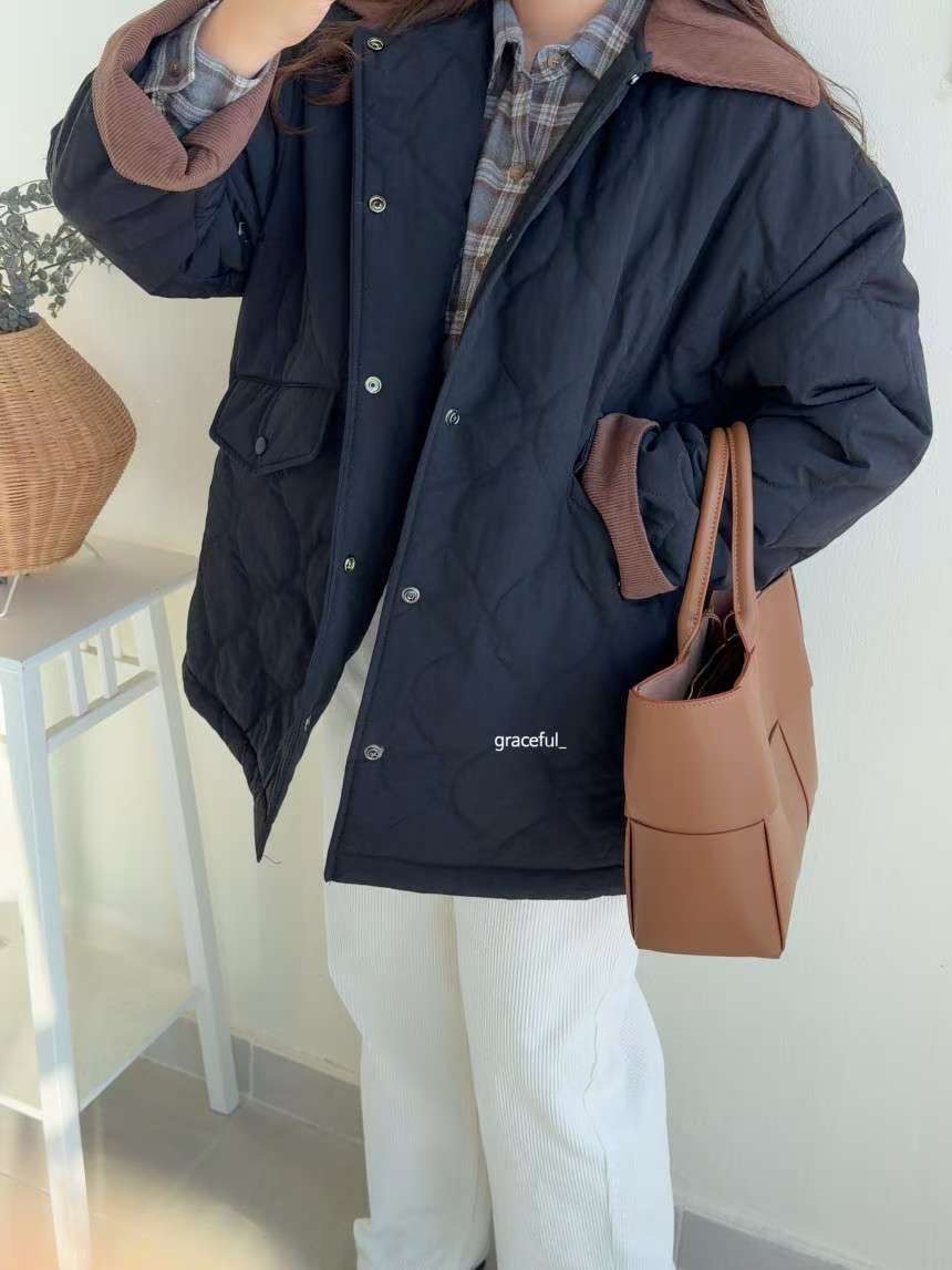 Eden-OT東大門㊣代購女裝新品職業人氣推薦真品時尚短款棉服Eden-OT短款棉服圖色2