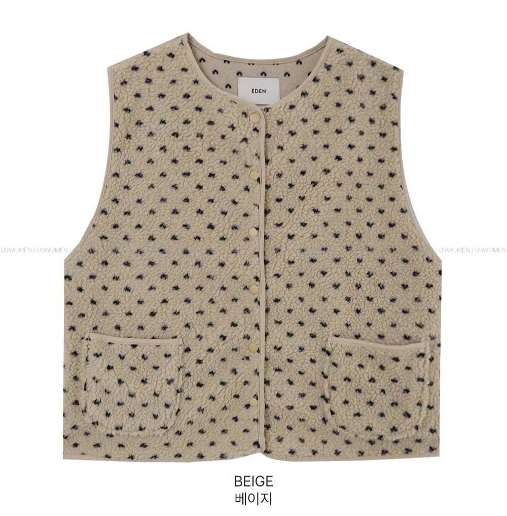 Eden-OT韓國直郵㊣女裝新品推薦人氣熱賣25秋冬休閑真品馬甲Eden-OT馬甲圖色1