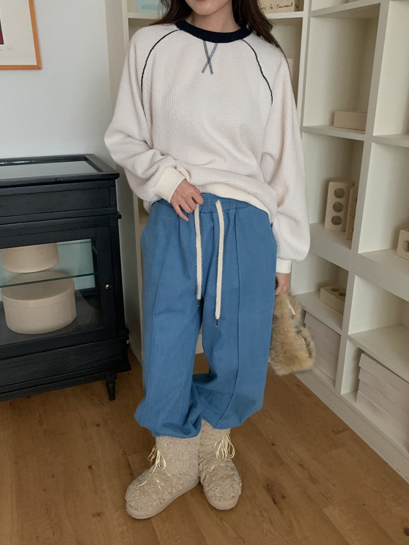 CAMEL-P韓國代購㊣女裝新款推薦休閑褲褶裥Came_l 家休閑褲