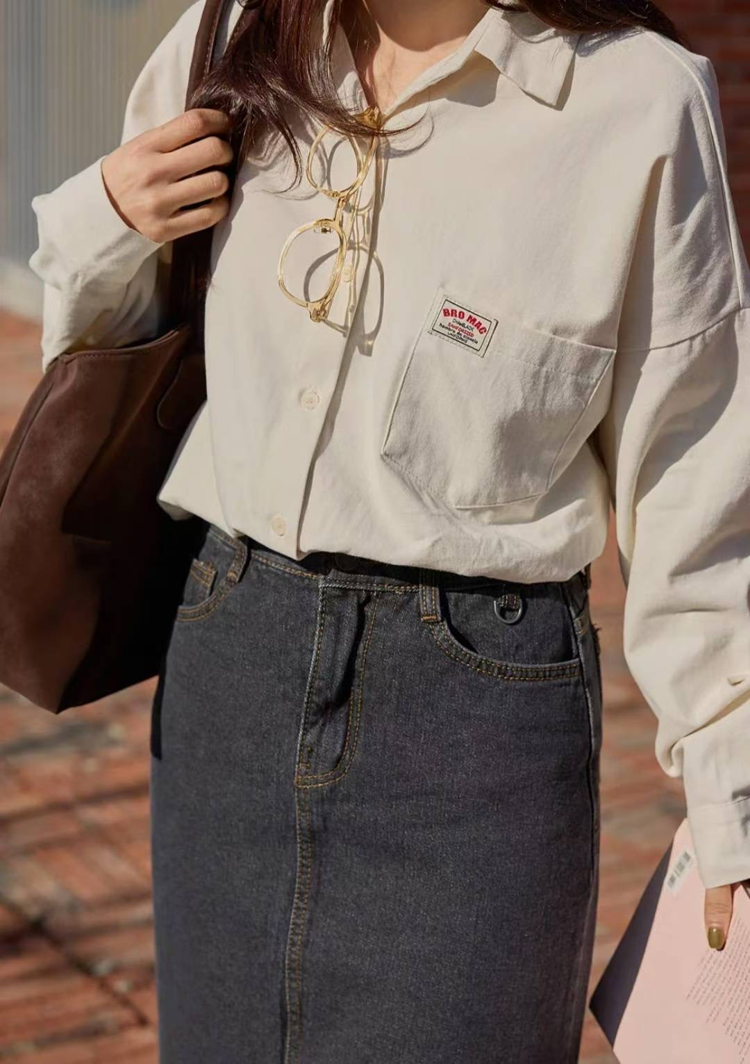 Eden-OT韓國直郵㊣女裝新款25秋冬時尚真品襯衫蕾絲衫抓絨Eden-OT襯衫/蕾絲衫