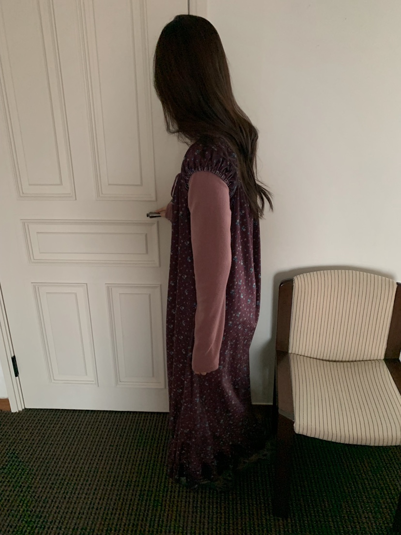 CAMEL-P東大門㊣代購女裝新款推薦連衣裙天鵝絨花朵Came_l 家連衣裙