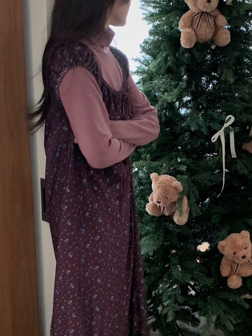 CAMEL-P東大門㊣代購女裝新款推薦連衣裙天鵝絨花朵Came_l 家連衣裙