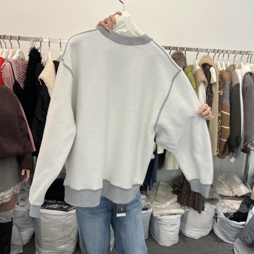 SALONDEMAG韓國代購㊣女裝新品熱賣時尚推薦衛衣海軍兩面雙面SALONDEMAG衛衣