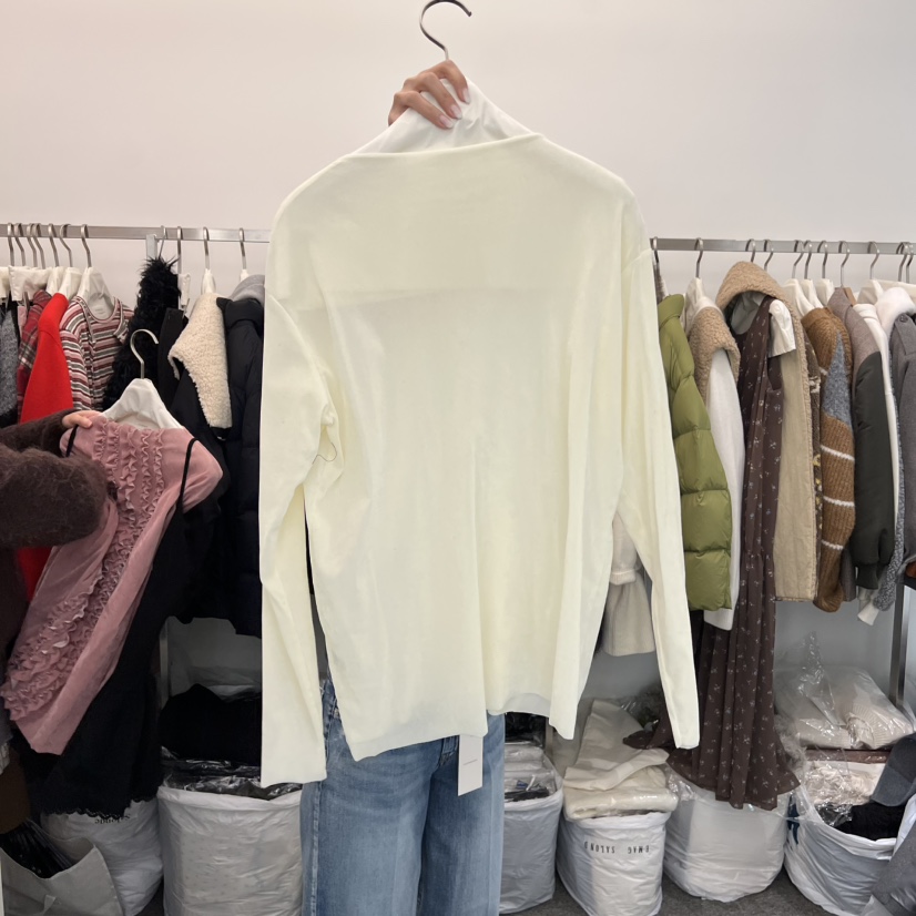 SALONDEMAG東大門㊣代購女士新款25秋冬熱賣真品長袖T恤天鵝絨SALONDEMAG長袖T恤