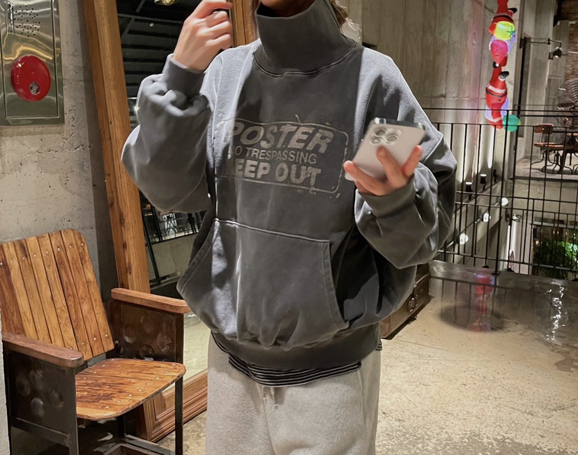 CRACKERS韓國直郵㊣女裝新品推薦熱賣25秋冬職業時尚衛衣抓絨CRACKERS衛衣