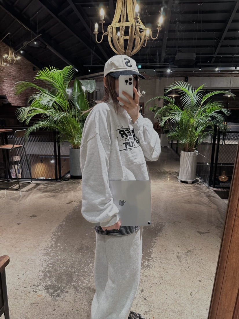 CRACKERS韓國直郵㊣女裝新品推薦熱賣25秋冬職業時尚衛衣抓絨CRACKERS衛衣