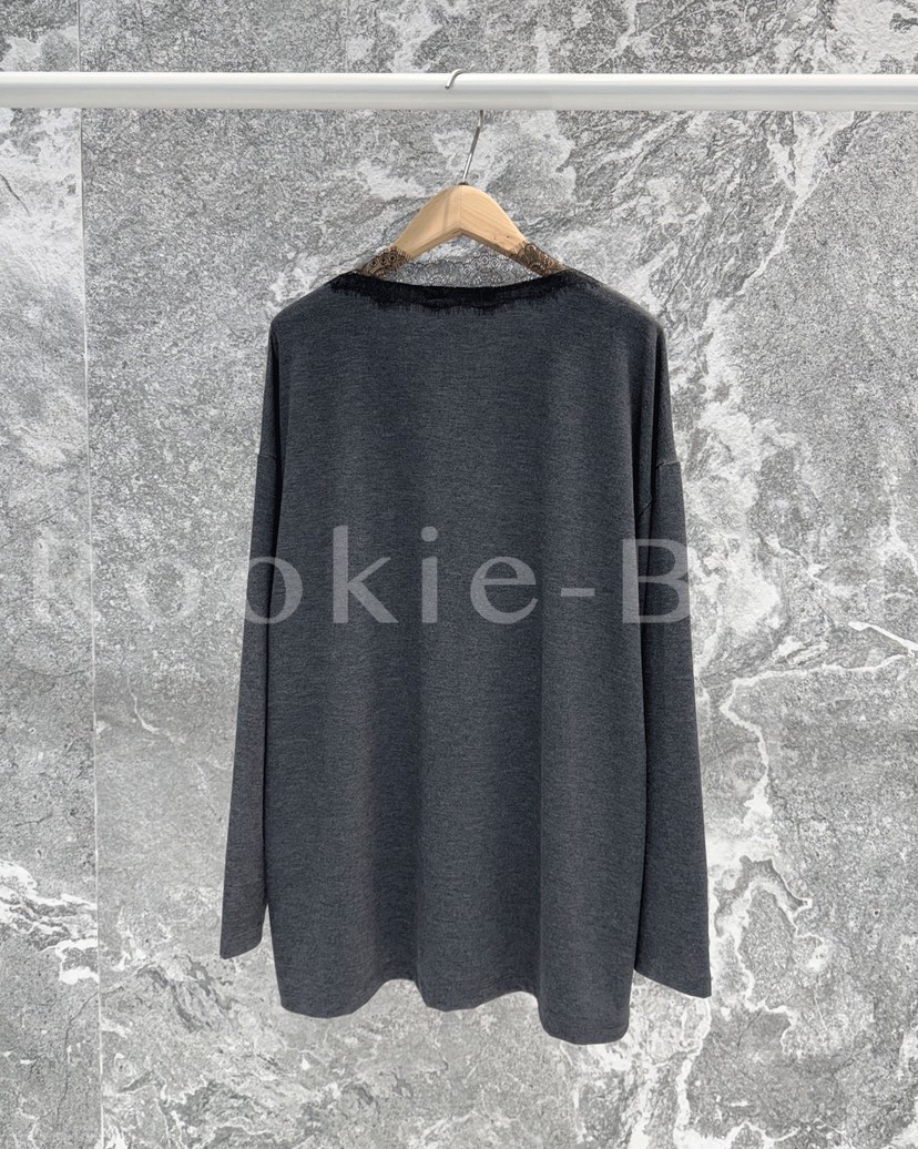 ROOKIE BUD韓國代購㊣女裝新款熱賣職業時尚推薦長袖T恤蕾絲ROOKIE BUD-L長袖T恤