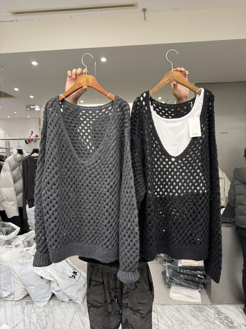 PAIRING韓國直郵㊣女士新款25秋冬人氣針織衫不含內搭羊毛圍巾PAIRING針織衫