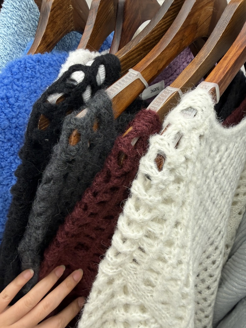 PAIRING韓國直郵㊣女士新款25秋冬人氣針織衫不含內搭羊毛圍巾PAIRING針織衫