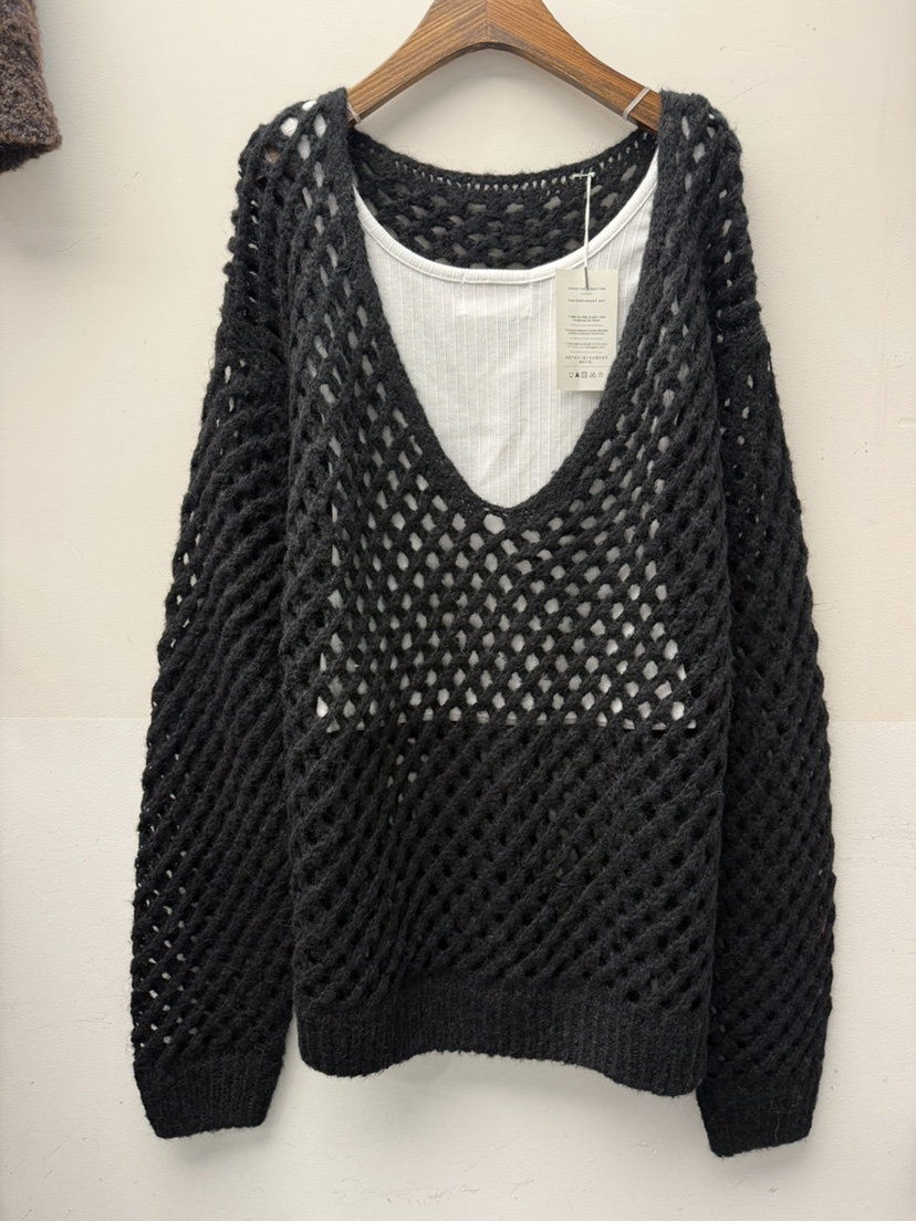 PAIRING韓國直郵㊣女士新款25秋冬人氣針織衫不含內搭羊毛圍巾PAIRING針織衫圖色4