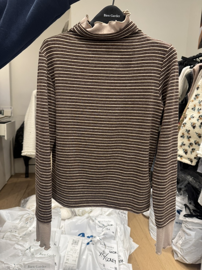 BIEN GARDER韓國代購㊣女士新款職業熱賣時尚推薦25秋冬長袖T恤BIEN GARDER長袖T恤圖色2