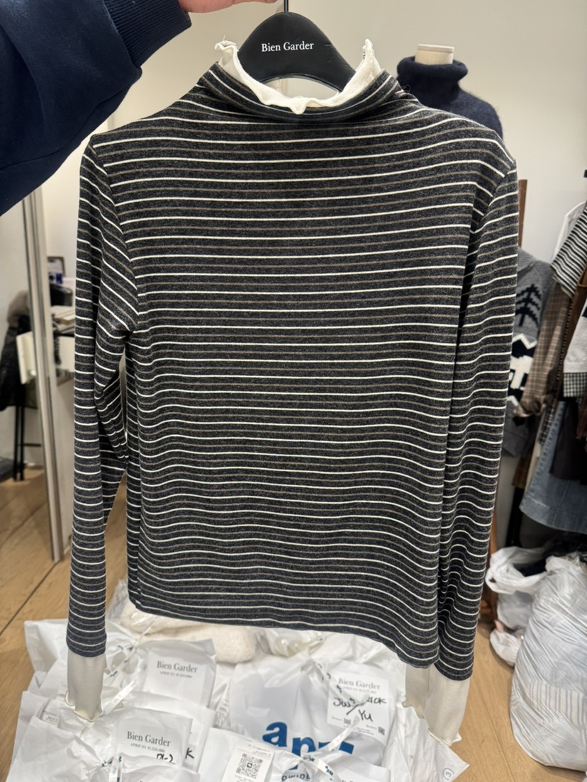 BIEN GARDER韓國代購㊣女士新款職業熱賣時尚推薦25秋冬長袖T恤BIEN GARDER長袖T恤圖色3