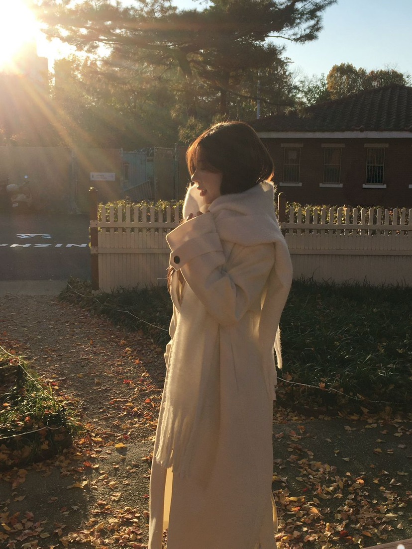 PAIRING東大門㊣代購女士新款人氣真品職業25秋冬中長款大衣超長PAIRING中長款大衣