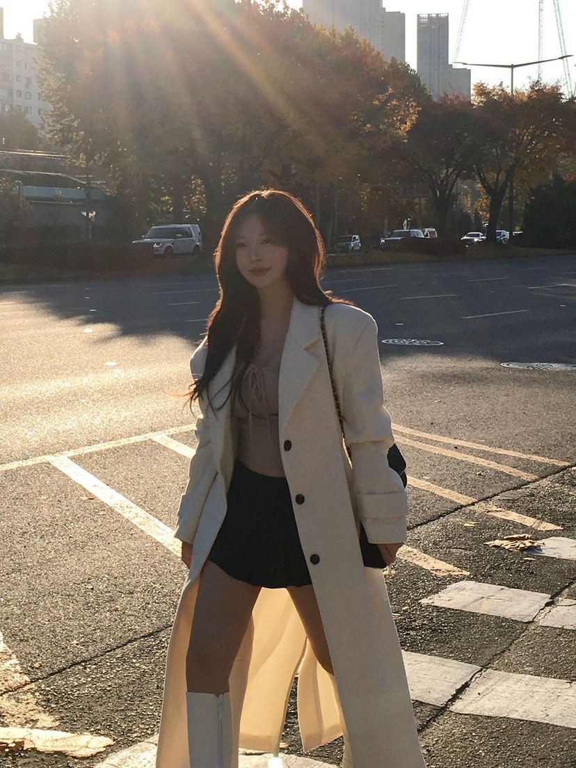 PAIRING東大門㊣代購女士新款人氣真品職業25秋冬中長款大衣超長PAIRING中長款大衣